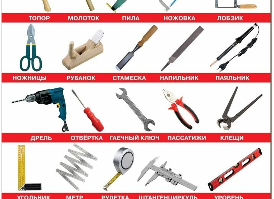 Названия строительных инструментов